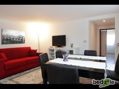 Living room with double sofa bed