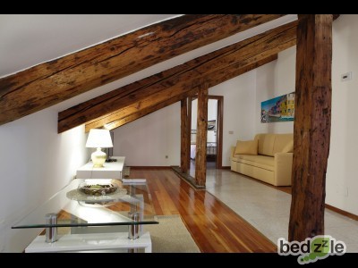 Living room with double sofa bed